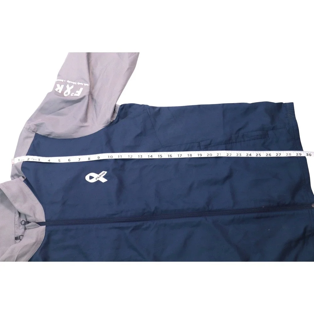 Adidas Golf Mens Navy Grey Full Zip Windbreaker Jacket CY7447 Large NWT